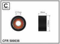Ролик приводного ремня Caffaro  500036 (55x17x29)