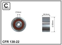 Ролик приводного ремня Caffaro  138-22 (50x10x26,5)