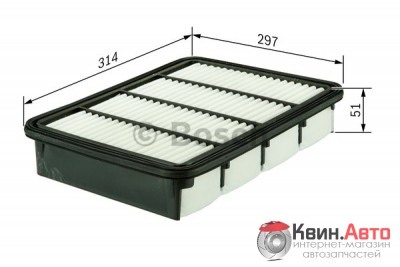 Воздушный фильтр Bosch F026400296 Lexus LX III (URJ)/Toyota Land Cruiser VII (J200) 2007-