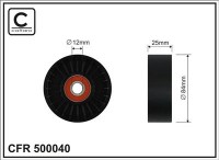 Ролик приводного ремня Caffaro  500040 (84x12x25)