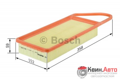 Воздушный фильтр Bosch 1457433591 Peugeot 407/Citroen C5,C6