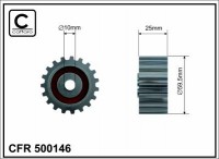 Ролик приводного ремня Caffaro  500146 (59,5x10x25)