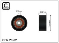 Ролик приводного ремня Caffaro  23-22 (60x8x26,5)