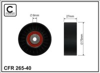 Ролик приводного ремня Caffaro  265-40 (76x17x26)