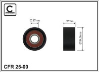 Ролик приводного ремня Caffaro  25-00 (54,5x17x32)