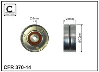 Ролик приводного ремня Caffaro  370-14 (70x8x28)