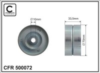 Ролик приводного ремня Caffaro  500072 (70x10x33,5)