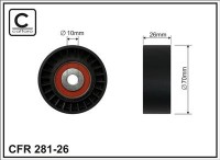 Ролик приводного ремня Caffaro  281-26 (70x10x26)