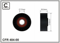 Ролик приводного ремня Caffaro  484-00 (65x17x25,5)