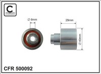 Ролик приводного ремня Caffaro  500092 (40x8x29)