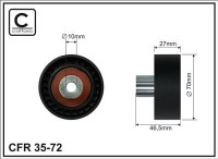Ролик приводного ремня Caffaro  35-72 (70x10x27)