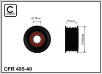 Ролик приводного ремня Caffaro  495-40 (60x17x26,5)