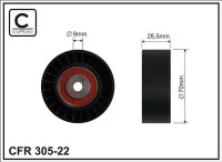 Ролик приводного ремня Caffaro  305-22 (70x8x28,5)