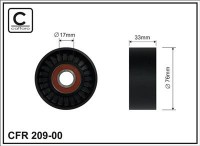 Ролик приводного ремня Caffaro  209-00 (76x17x33)