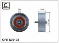 Ролик приводного ремня Caffaro  500108 (70x8x26)