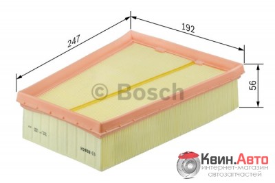 Воздушный фильтр Bosch F026400138 Renault Fluence,Grand Scenic III,Megane III v1,4-v1,9 05-