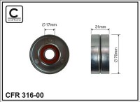 Ролик приводного ремня Caffaro  316-00 (70x17x31,5)