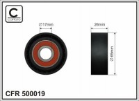 Ролик приводного ремня Caffaro  500019 (65x17x26)