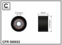 Ролик приводного ремня Caffaro  500022 (55x17x34)