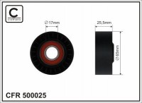 Ролик приводного ремня Caffaro  500025 (65x17x26,5)