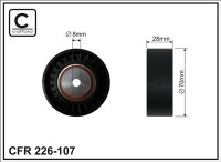 Ролик приводного ремня Caffaro  226-107 (70x8x28)