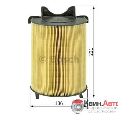 Воздушный фильтр Bosch 1987429405 Audi A3/VW Caddy,Golf,Jetta,Passat,Touran/Skoda Octavia,Superb/Seat Leon